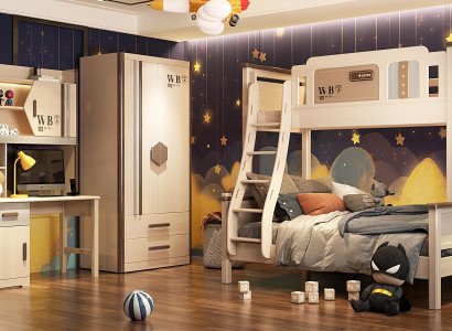 Schlafzimmer Jugend Kinder Zimmer Set Modern Schrank Kommode Tisch Neu 2tlg.